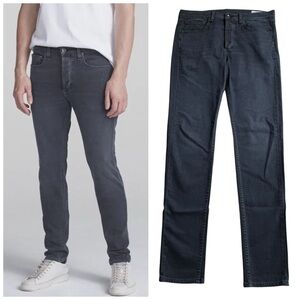 Rag & Bone Jeans Mens 33 Black Denim Button Fly Extra Slim Fit 1 Anthropologie